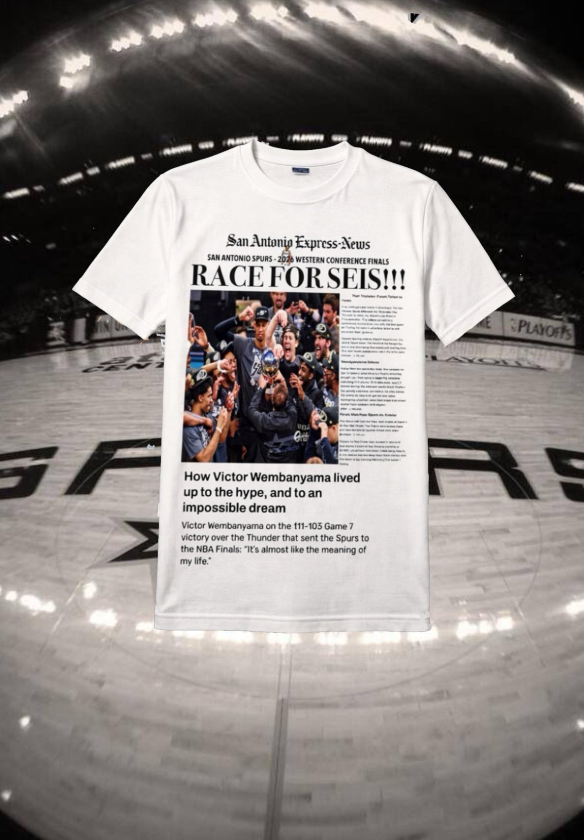 San Antonio Spurs 2026 Western Conference Champions Newspaper T shirt